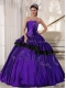 Pretty Ball Gown Strapless With Floor-length Taffeta Beading For Sweet 16 Dresses