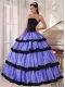 Sweet 16 Dresses In Colourful Ball Gown Strapless With Floor-length Taffeta