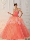 Sweetheart Ball Gown 2014 Spring Quinceanera Dresses Beadings and Embroidery A-line/Princess Satin and Tulle