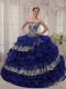 The Brand New Style Blue Ball Gown Sweetheart Floor-length 2014 Spring Quinceanera Dresses