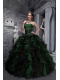 The Brand New Style Multi-color Strapless Taffeta and Organza Appliques and Ruffles Beautiful Quinceanera Dress