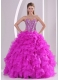 Unique Ruffles and Beading Sweetheart Perfect Quinceanera Dresses for 2014 summer