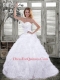 2013 Luxurious White Dresses For Quinceanera with Beading and Ruffles