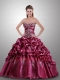 2013 Spaghetti Straps Fuchsia Quinceanera Dresses with Appliques and Pick-ups