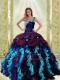 2013 Unique Multi-color Quinceanera Dresses with Ruffles