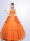 2013 Wonderful Orange Quinceanera Dress with Appliques