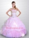 2015 Cheap Hot Sale Baby Pink Quinceanera Dresses with Beading