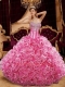 2015 Pink Sweetherat Beading and Ruffles Quinceanera Dress for Party