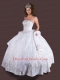 Elegant White Embroidery Quinceanera Dress with Beading