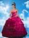 Lovely Fuchsia Quinceanera Dresses with Beading and Pick-ups for 2014