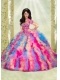 Luxurious Multi-color Sweetheart Appliques and Ruffles Dresses for Quinceanera for 2015
