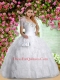 2014 Brand New Sweetheart White Sweet 15 Dresses with Appliques and Ruching