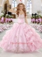 2014 Wonderful Baby Pink Sweetheart Sweet 16 Dress with Appliques and Pick Ups