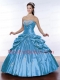 Cheap Beading and Pick Ups Sweet 16 Dress with Appliques