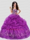 Discount Pick Ups and Embroidery Purple Quinceanera Dress with Beading Discount Pick Ups and Embroidery Purple Quinceanera Dress with Beading