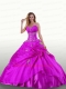 Elegant Fuchsia Quinceanera Dresses with Appliques For 2014