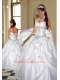 Halter Top White Taffeta Quinceanera Dress with Appliques and Beading