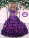 Strapless Purple Sweet 15 Dress with Appliques and Pick-ups for 2014