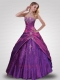The Most Popular Appliques Sweet 15 Dress in Purple For 2014