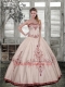 The Most Popular Embroidary Strapless White Quinceanera Dress