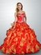 2014 Classical Multi-color Quinceanera Dresses with Appliques and Ruffles