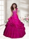 2014 Customize One Shoulder Appliques Quinceanera Dress in Red