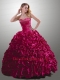 Customize Sweetheart Fuchsia Quince Dress with Beading and Ruffles for 2015