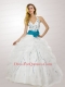 Pretty Ball Gown Halter Top Appliques White Quinceanera Dresses for 2015