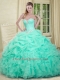Remarkable Sweetheart Yellow Quinceanera Dress with Beading and Ruffles for 2015