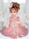2014 Pretty Light Pink Scoop Mini-length Little Girl Dresses