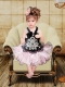2014 Sweet Halter Beading and Ruffles Lace Up Little Girl Dress in Pink and Black