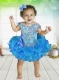 2015 Bowknot Off the Shoulder Appliques and Beading Short Little Girl Dress with Lace-up