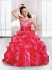 Ball Gown Straps Beading Little Girl Pageant Dress with Ruffles for 2014