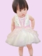 Cute A-Line Scoop Mini-length Beading Bowknot White Little Girl Dresses