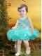 Elegant A-Line Scoop Little Girl Dresses with Appliques Bowknot in Green for 2014