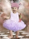 Elegant A-Line Scoop Little Girl Dresses with Appliques Bowknot in Lavender for 2014