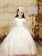 Elegant Ball Gown Bowknot Little Girl Pageant Dress with Short Sleeves for 2014