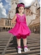 Luxurious A-Line V-neck Knee-length Little Girl Dress with Beading