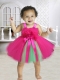 2014 A-Line Knee-length Hand Made Flowers Little Girl Dress with Straps