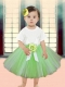 2014 A-Line Scoop Knee-length Little Girl Dresses in Green and White
