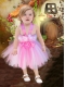 2014 A-Line Straps Hand Made Flowers Little Girl Dress in Pink