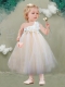 2014 Champagne A-Line Tea-length One Shoulder Little Girl Dresses