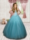 2014 Elegant Beading Sweet Sixteen Little Girl Pageant Dress in Sky Blue