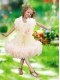2014 Exclusive A-Line Knee-length Ruffles and Hand Made Flowers Little Girl Dress with Scoop