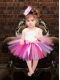 2014 Pretty Tulle Square Mini-length Little Girl Dress with Bowknot