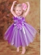 2014 Short Tea-length Hand Made Flowers Little Girl Dress with Straps