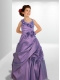 Asymmetrical A-Line Floor-length Flower Girl Dress with Hand Made Flowers