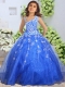 Asymmetrical Hot Sale Little Gril Pageant Dress with Beading and Appliques