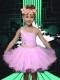 Asymmetrical Lilac 2014 Romantic Little Girl Dress with Beading and Ruffles