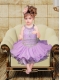 Ball Gown Halter Cute Lavender Little Girl Dress with Beading and Ruffles